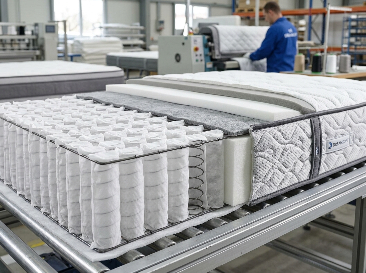 Pocket Spring Mattress Manufacturing with Spunbond Non-Woven Fabric